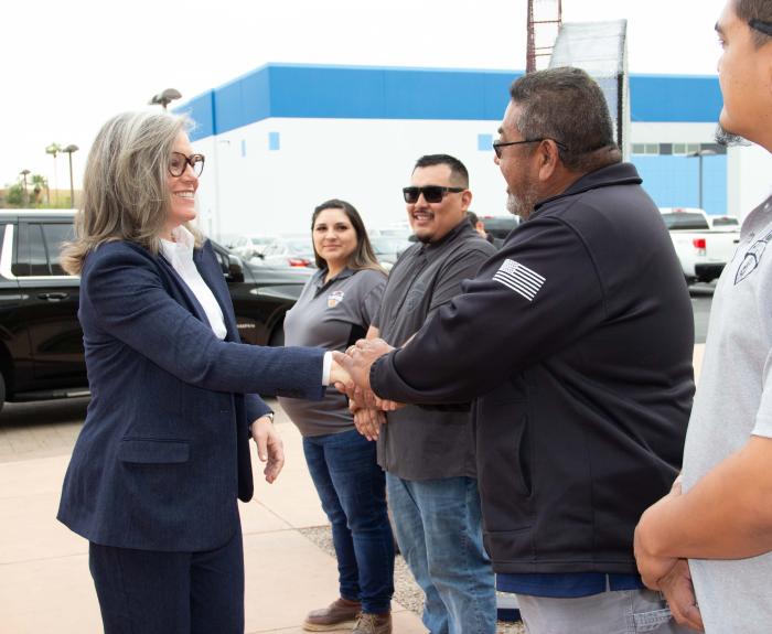 Governor Katie Hobbs meeting with representatives from Western States Carpenters Council.