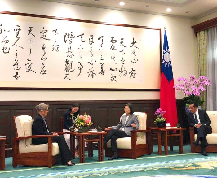 Governor Katie Hobbs meeting with Tsai Ing-wen, the Taiwanese president.